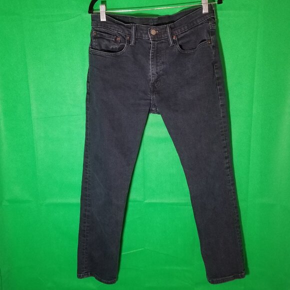 Levis 502 Jeans Men 32x30 Blue Tapered Stretch Denim Button Classic Fit - Picture 1 of 9